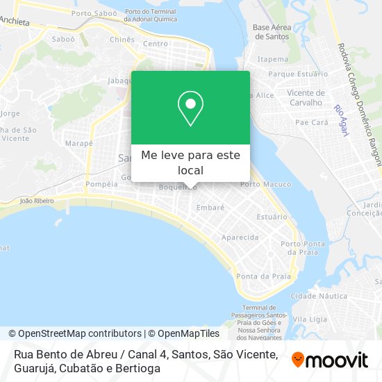 Rua Bento de Abreu / Canal 4 mapa