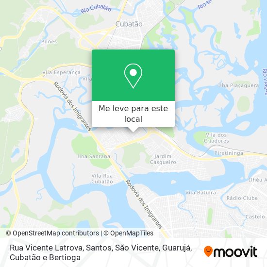 Rua Vicente Latrova mapa