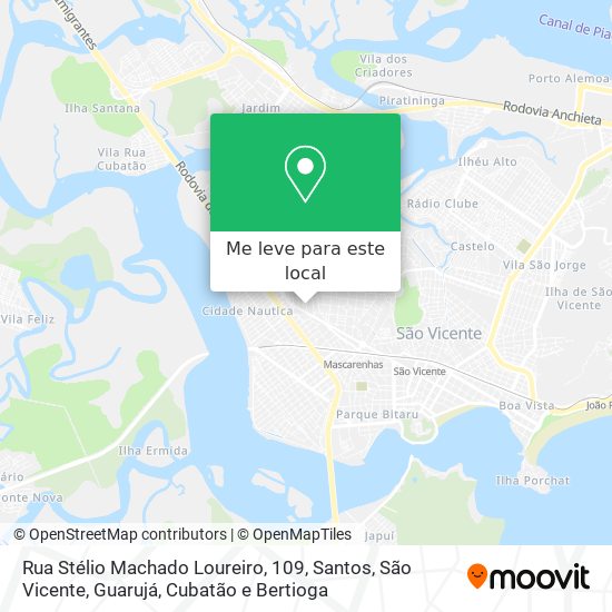 Rua Stélio Machado Loureiro, 109 mapa