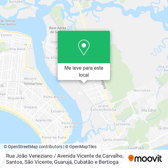 Rua João Veneziano / Avenida Vicente de Carvalho mapa