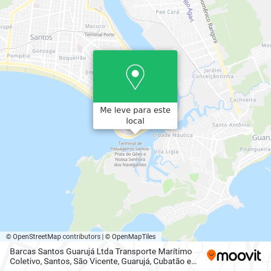 Barcas Santos Guarujá Ltda Transporte Marítimo Coletivo mapa