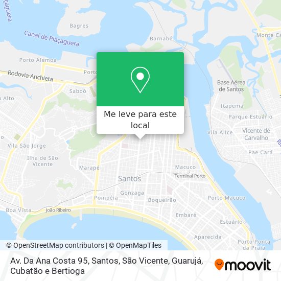 Av. Da Ana Costa 95 mapa