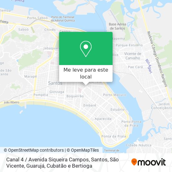 Canal 4 / Avenida Siqueira Campos mapa