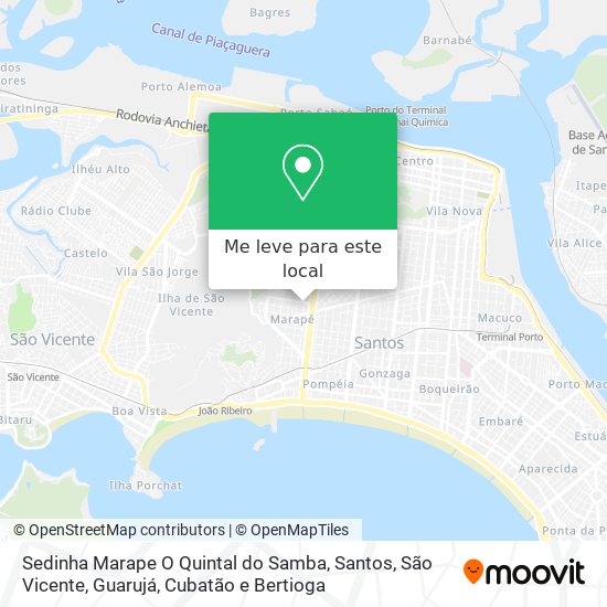 Sedinha Marape O Quintal do Samba mapa