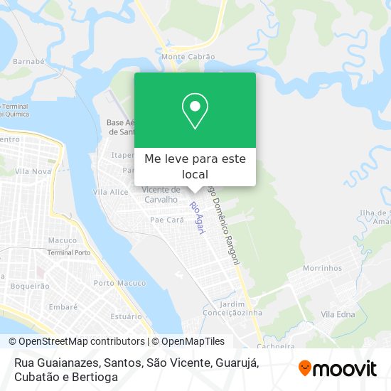 Rua Guaianazes mapa