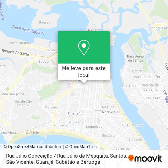 Rua Júlio Conceição / Rua Júlio de Mesquita mapa