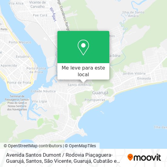 Avenida Santos Dumont / Rodovia Piaçaguera-Guarujá mapa