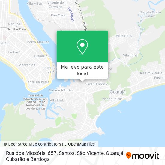 Rua dos Miosótis, 657 mapa