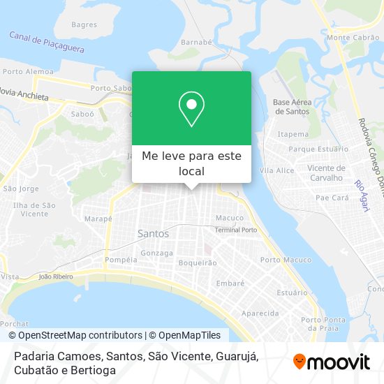 Padaria Camoes mapa