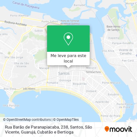 Rua Barão de Paranapiacaba, 238 mapa