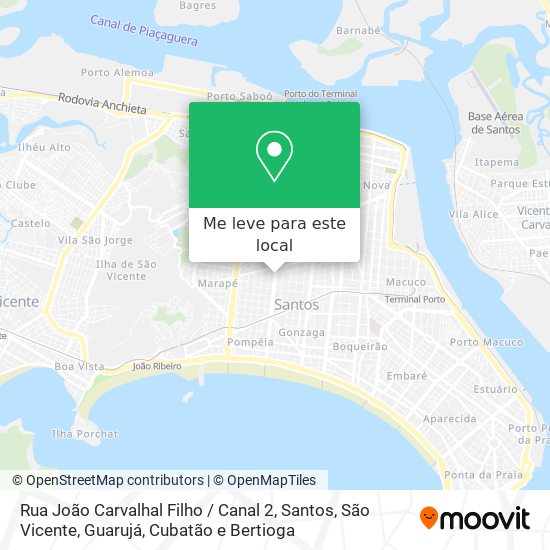 Rua João Carvalhal Filho / Canal 2 mapa