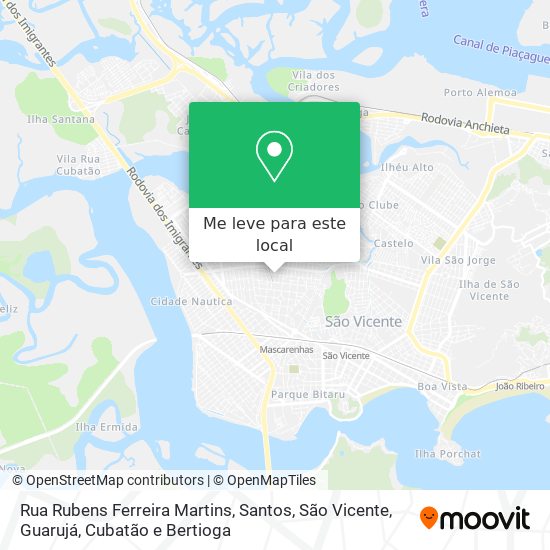 Rua Rubens Ferreira Martins mapa