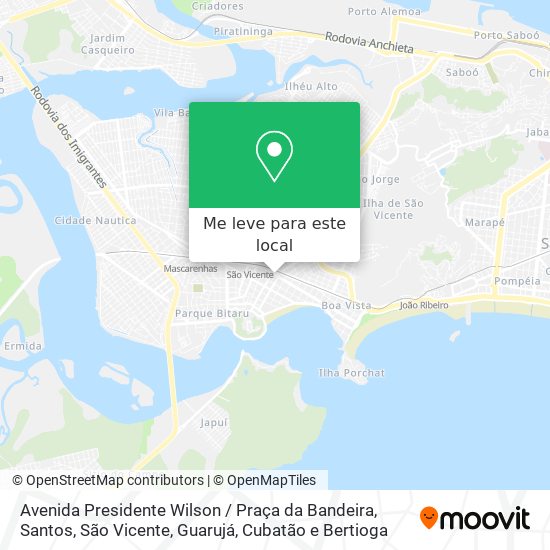 Avenida Presidente Wilson / Praça da Bandeira mapa