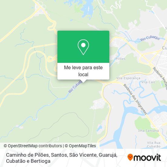 Caminho de Pilões mapa