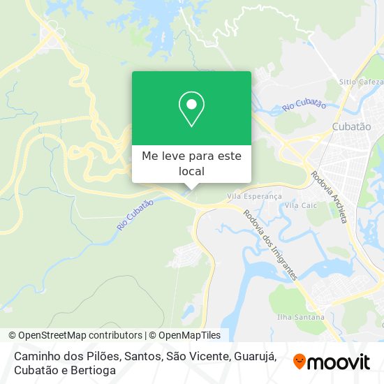 Caminho dos Pilões mapa