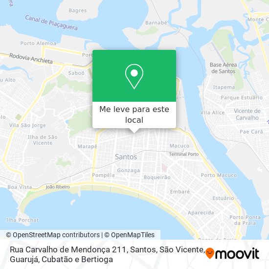 Rua Carvalho de Mendonça 211 mapa