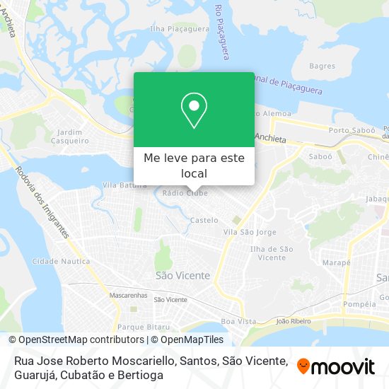 Rua Jose Roberto Moscariello mapa