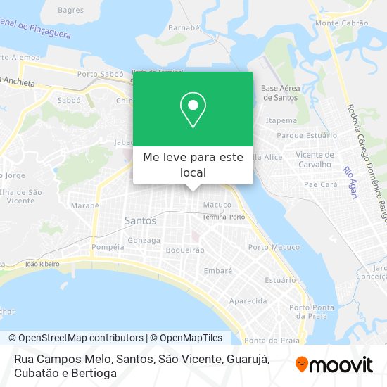 Rua Campos Melo mapa