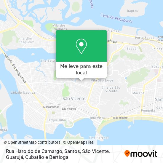 Rua Haroldo de Camargo mapa