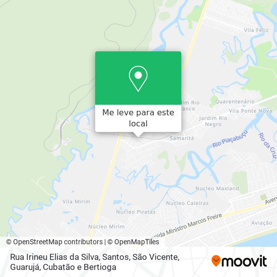 Rua Irineu Elias da Silva mapa