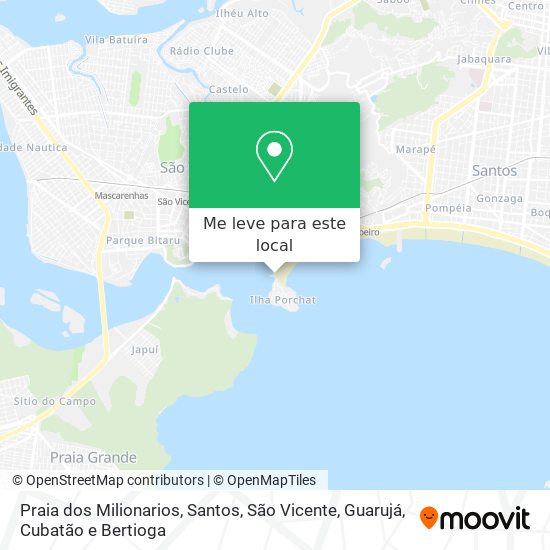 Praia dos Milionarios mapa