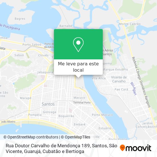 Rua Doutor Carvalho de Mendonça 189 mapa