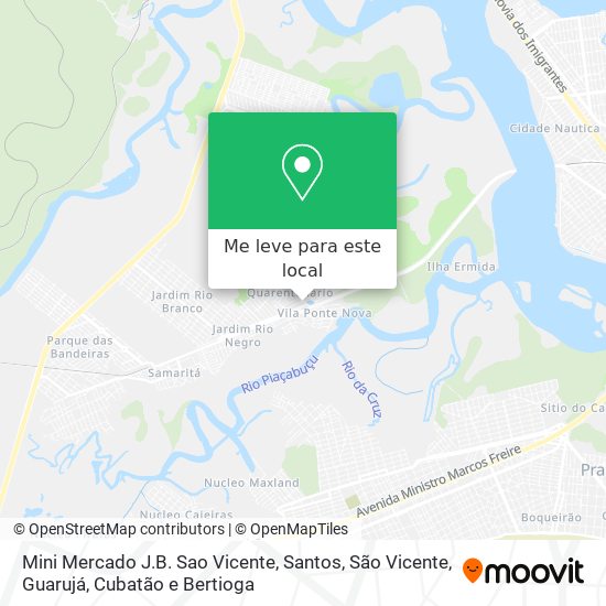Mini Mercado J.B. Sao Vicente mapa