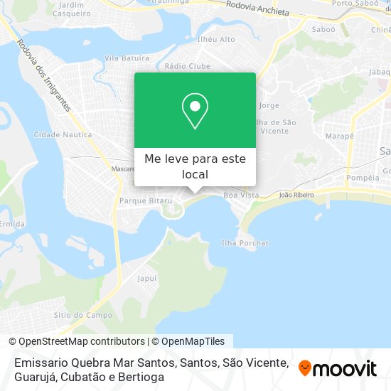 Emissario Quebra Mar Santos mapa