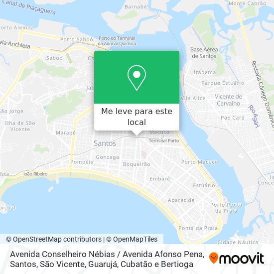 Avenida Conselheiro Nébias / Avenida Afonso Pena mapa
