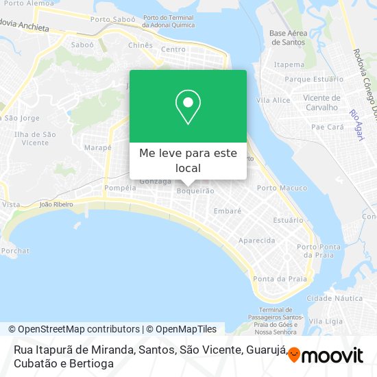 Rua Itapurã de Miranda mapa