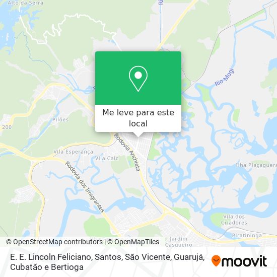 E. E. Lincoln Feliciano mapa