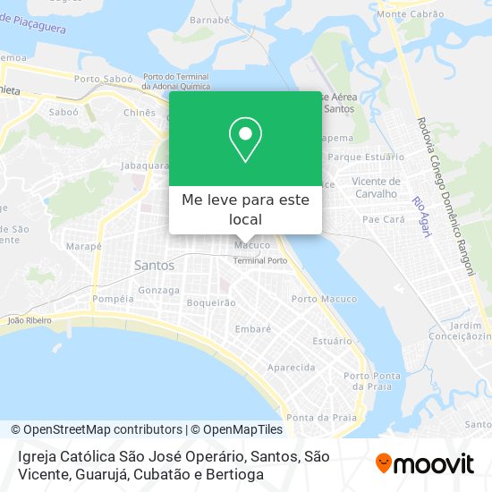 Igreja Católica São José Operário mapa