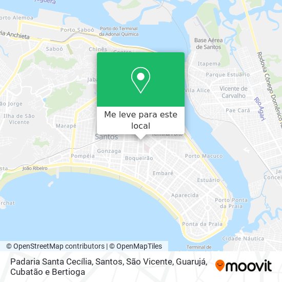 Padaria Santa Cecília mapa
