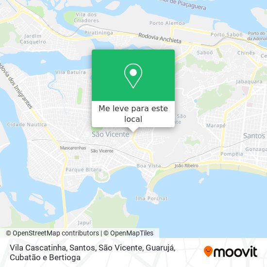 Vila Cascatinha mapa