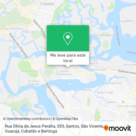 Rua Olívia de Jesus Peralta, 383 mapa