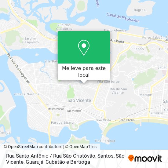 Rua Santo Antônio / Rua São Cristóvão mapa