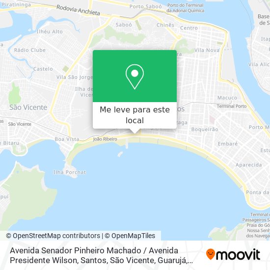 Avenida Senador Pinheiro Machado / Avenida Presidente Wilson mapa