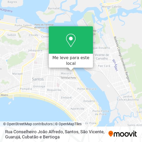 Rua Conselheiro João Alfredo mapa