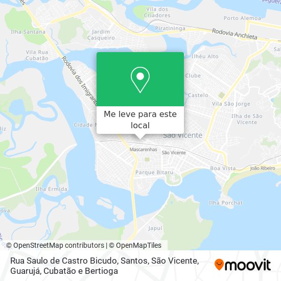 Rua Saulo de Castro Bicudo mapa