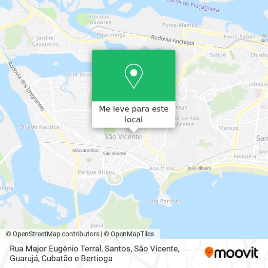 Rua Major Eugênio Terral mapa