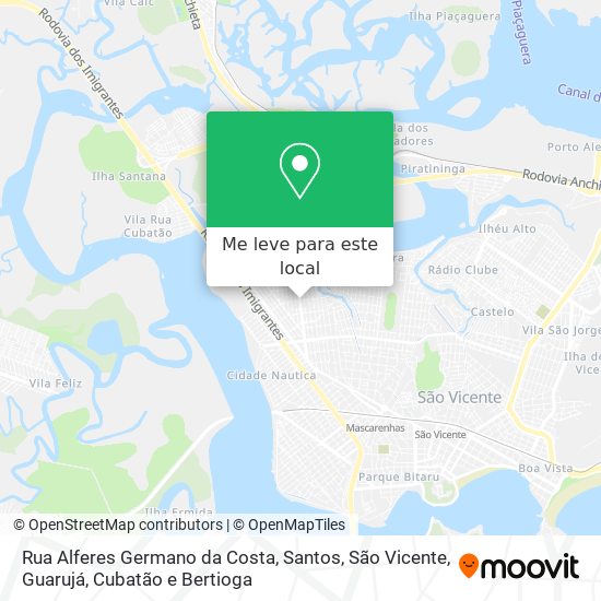 Rua Alferes Germano da Costa mapa