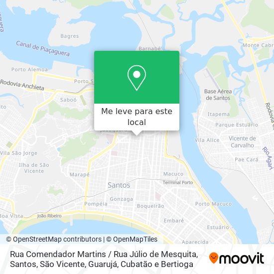 Rua Comendador Martins / Rua Júlio de Mesquita mapa