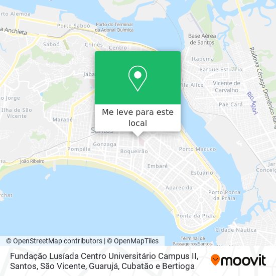 Fundação Lusíada Centro Universitário Campus II mapa