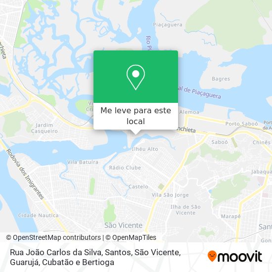 Rua João Carlos da Silva mapa