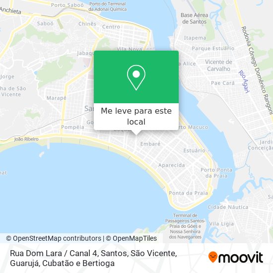 Rua Dom Lara / Canal 4 mapa