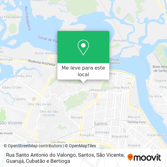 Rua Santo Antonio do Valongo mapa