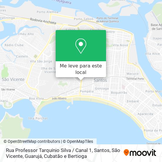 Rua Professor Tarquínio Silva / Canal 1 mapa