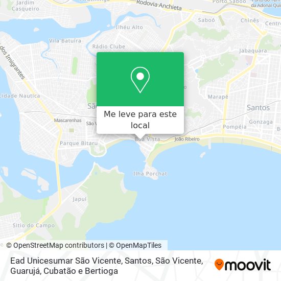 Ead Unicesumar São Vicente mapa