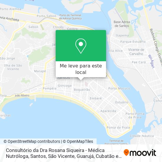 Consultório da Dra Rosana Siqueira - Médica Nutróloga mapa