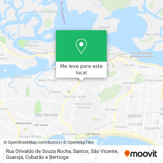 Rua Orivaldo de Souza Rocha mapa